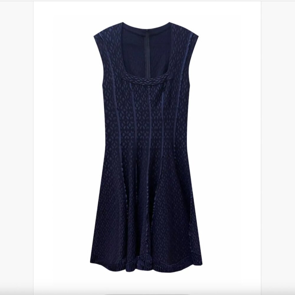 ALAIA DARK BLUE  KNIT DRESS SIZE EU 38
